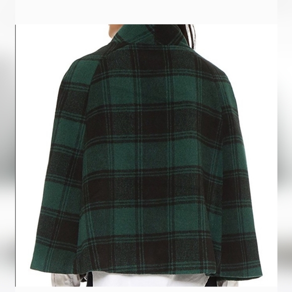 New sz S Small Jack by Dakota B green Tartan cape poncho - Picture 2 of 2